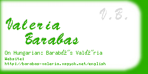 valeria barabas business card